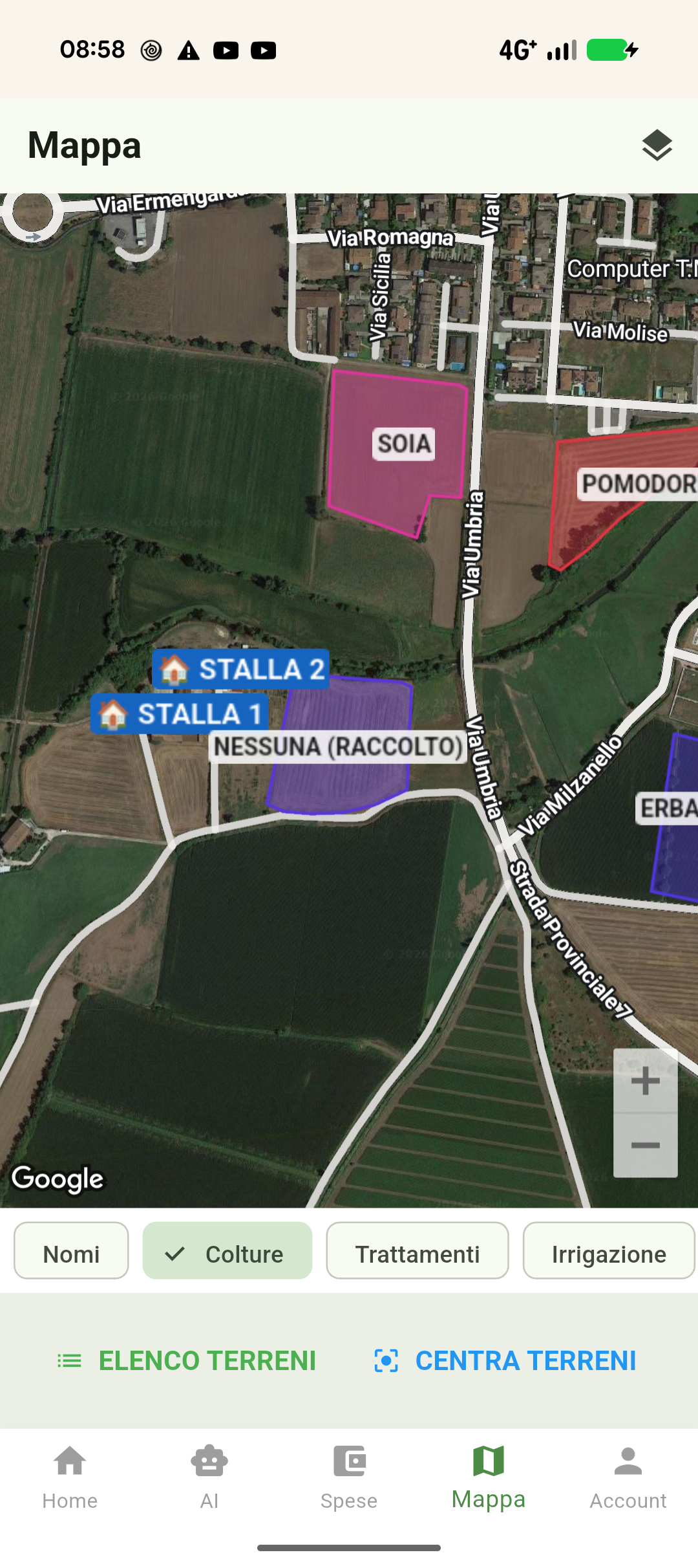 Schermata GPS